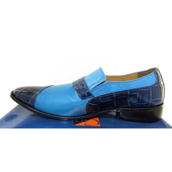 Mens GIORGIO BRUTINI HANEY Monkstrap Navy Blue Slip-On Oxford 211053 Size 15 NEW - Picture 5 of 7